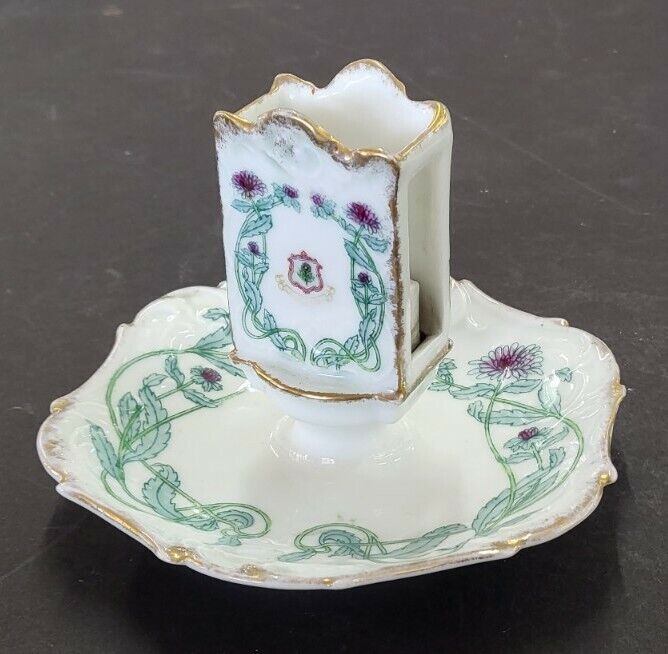 Rare 1920s Hotel Astor NY Ceramic Matchbox Holder Ashtray by Royal Schwarzburg 