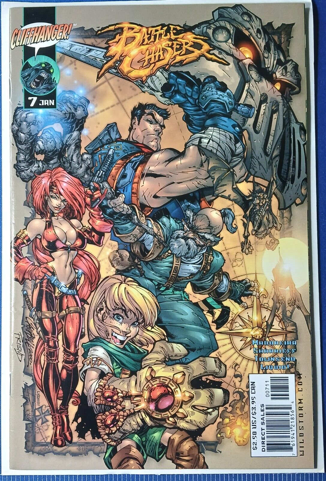 Cliffhanger Battle Chasers #7 Campbell Variant Cover Madureira 2001