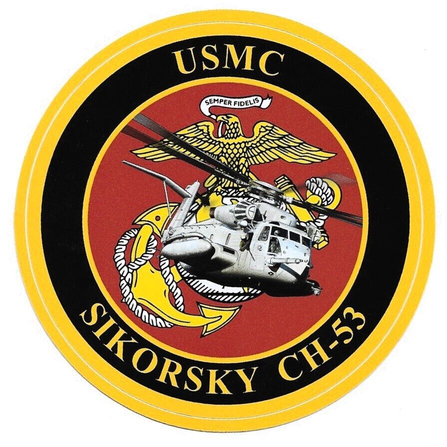 USMC Sikorsky CH-53 Sea Stallion Helicopter Commemorative Sticker