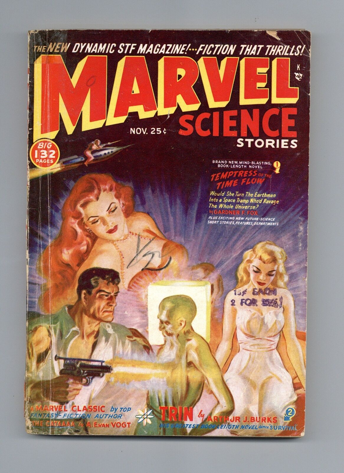 Marvel Science Stories Pulp 2nd Series Nov 1950 Vol. 3 #1 VG- 3.5