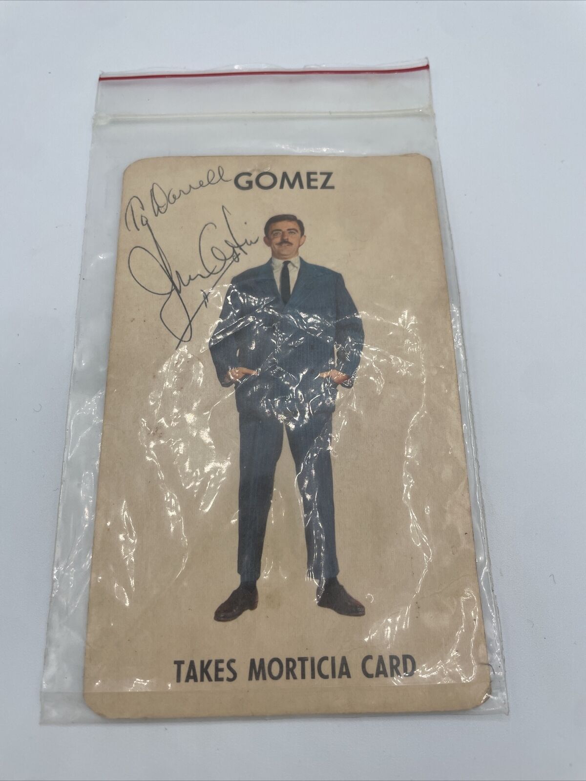 John Astin Signed Picture Card Signed In Person - The Addams Family - Gomez
