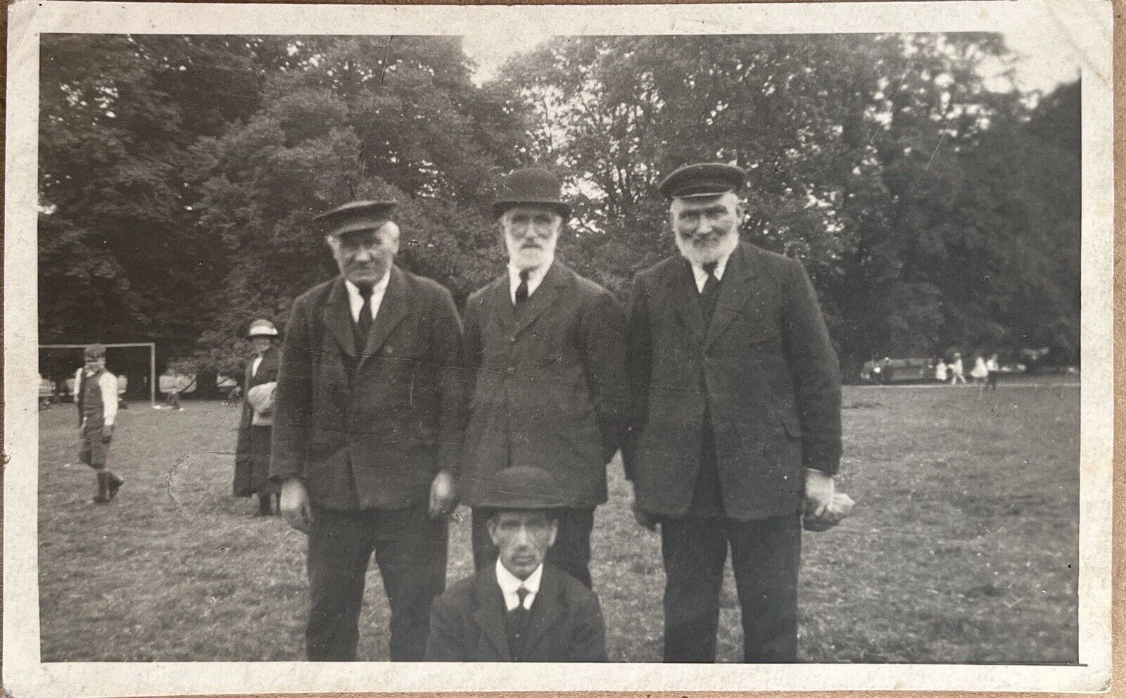 RPPC Older Men with Beards Antique Real Photo Postcard c1910