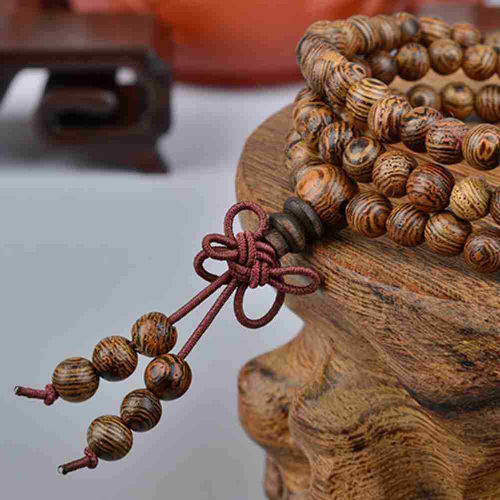 Mala Prayer Bracelet 108 Wooden Beads Tibetan Buddhist Man Wood Woman Yoga HOTNE