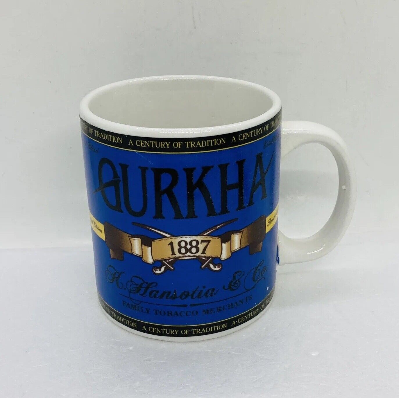 Gurkha 1887 Coffee Mug Blue 18 Oz  K. Hansotia  Co. Limited Edition Tea Cup 00