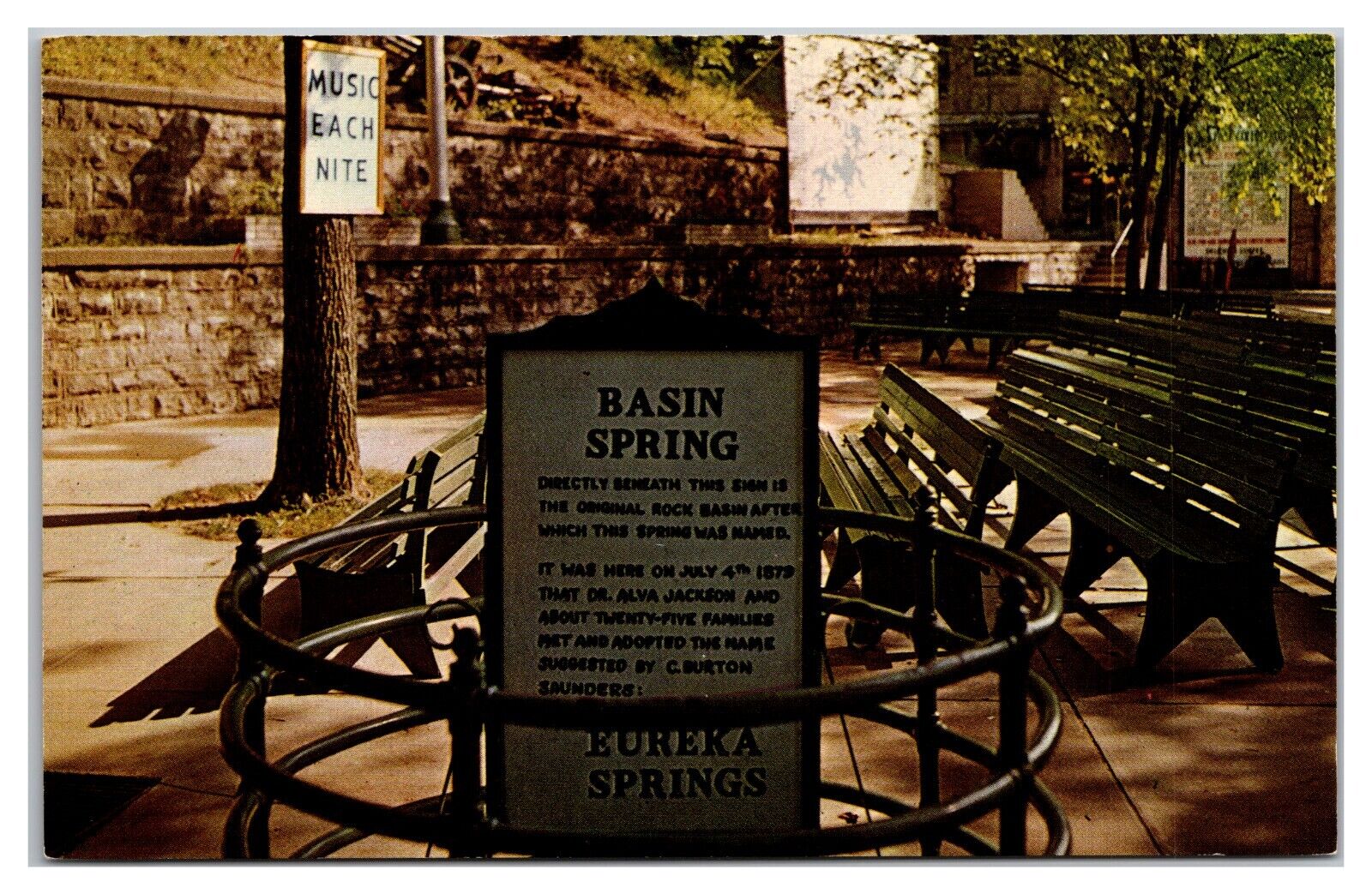 Basin Spring, Eureka Springs, Arkansas Postcard
