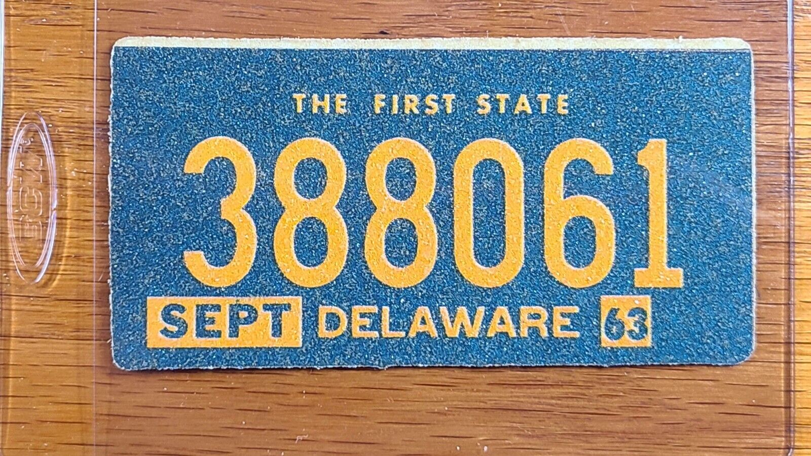 1963 Delaware License Plate Cereal Premium Sticker (znc20052)