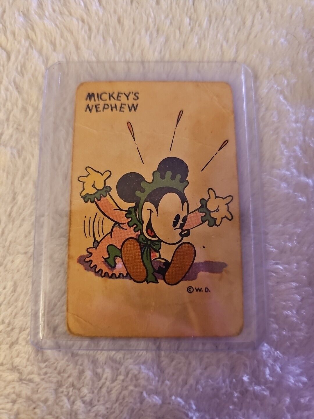 1935 Whitman Mickey Mouse Old Maid Card - Mickey's Nephew  Walt Disney 1930's