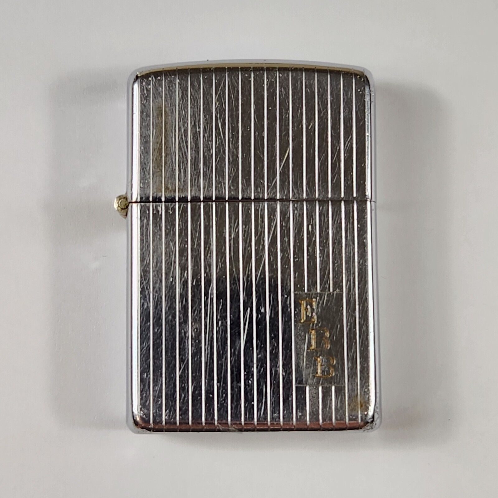 1937-1950 Zippo Lighter Engine Turned Design 2032695 Patent EBB Engraved Vintage