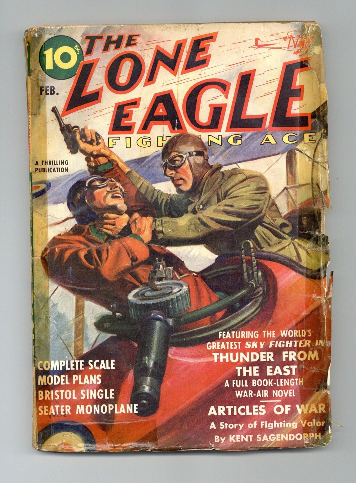 Lone Eagle Pulp Feb 1939 Vol. 18 #1 GD- 1.8