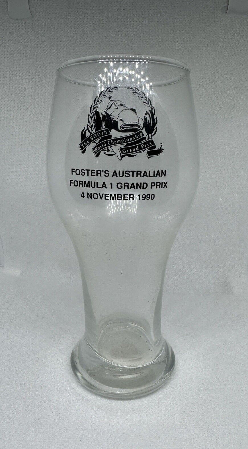 Vintage Beer Glass Fosters 1990 Australian Formula 1 Grand Prix
