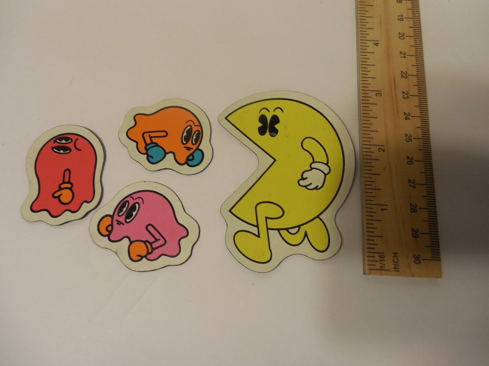 Vintage Pac-Man Ghost Fridge Magnets Inky Blinky Pinky and Clyde