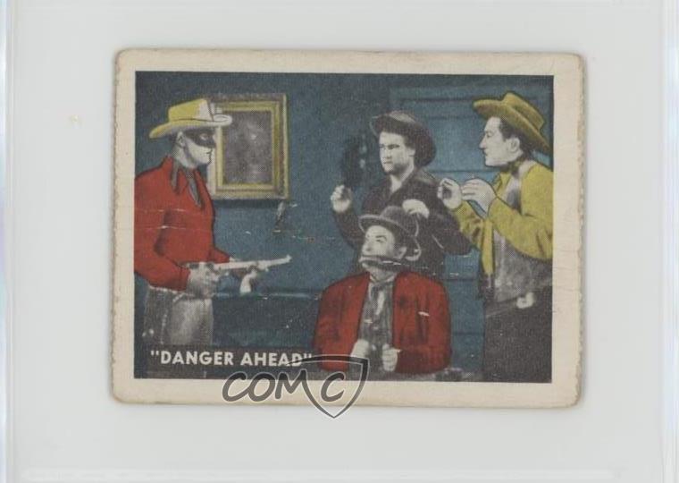 1950 Ed-U-Cards The Lone Ranger W536-2 Danger Ahead Steady Guns #53 7xr
