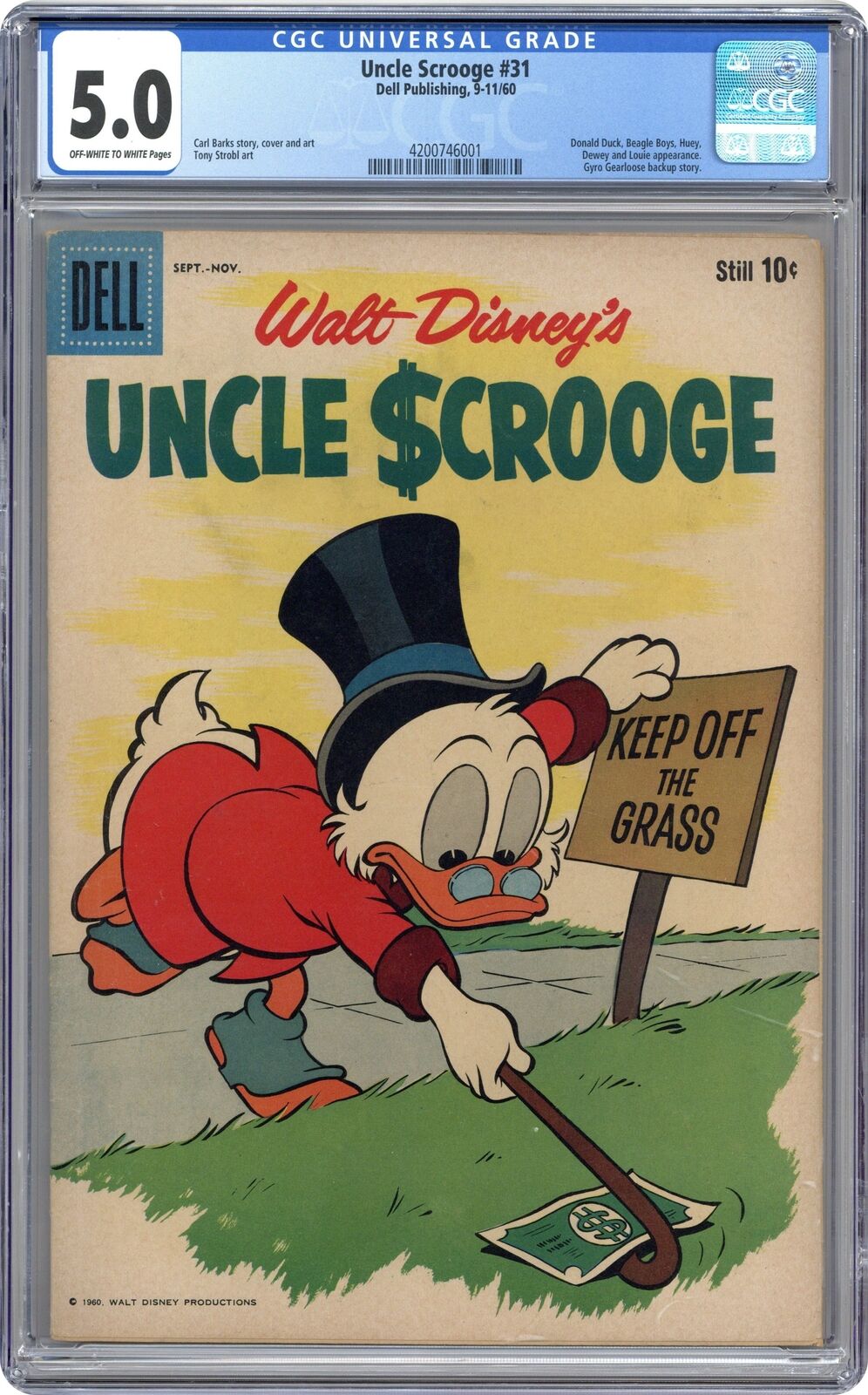 Uncle Scrooge #31 CGC 5.0 1960 4200746001