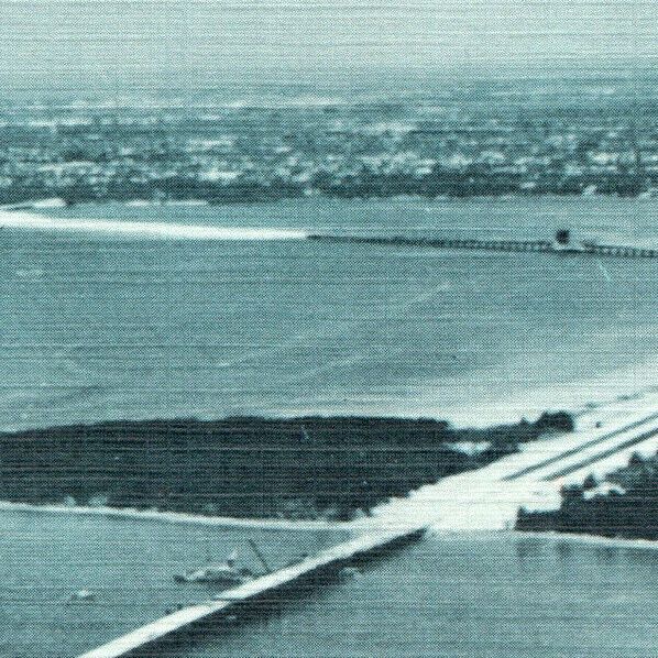 Vintage Linen Postcard Florida New Rickenbacker Causeway Crandon Park Miami FL-5