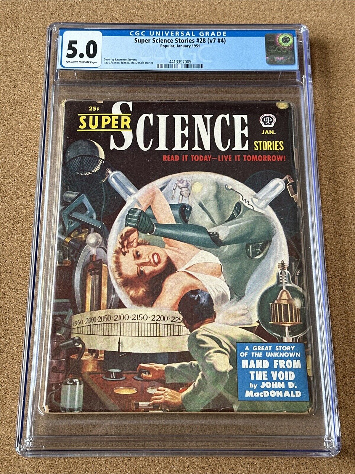 Super Science Stories #28 Jan 1951 (v7 #4) CGC 5.0 Golden Age,pulp, Robot Cover