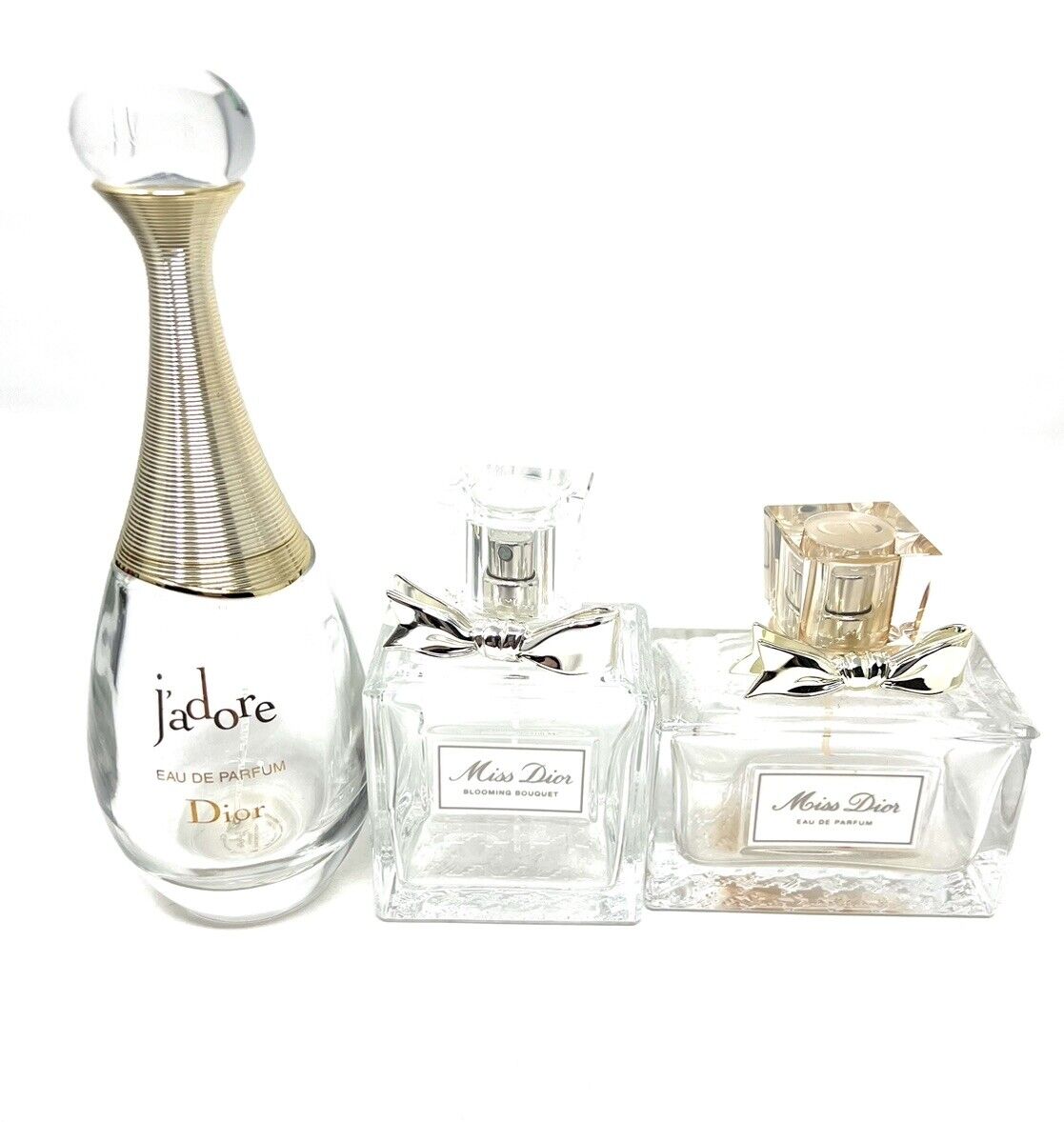 *EMPTY BOTTLES*  3 X Christian Dior  Miss Dior And Miss Dior Blooming Bouquet