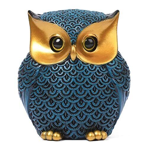 Owl Decor Home Décor Accents Small Decor Items for Shelf Owl Style1-blue
