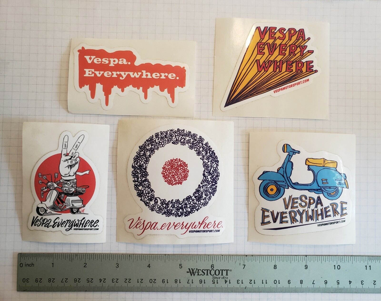 Vespa Everywhere Stickers Decals