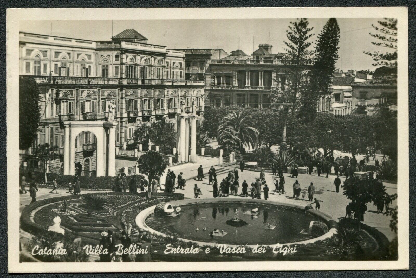 ITALY FASCIST ERA POSTCARD - Greeting from CATANIA mailed New Year\'s Eve 1942-43