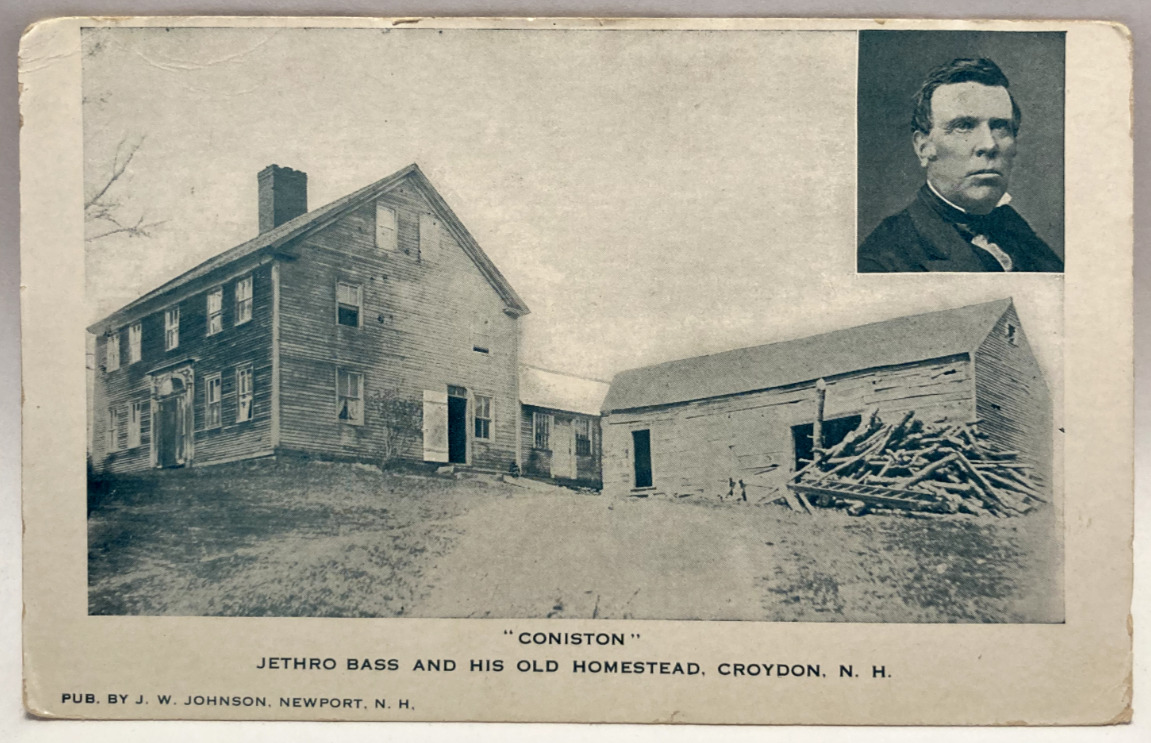 Coniston, Jethro Bass and His Old Homestead, Croydon, New Hampshire NH Postcard