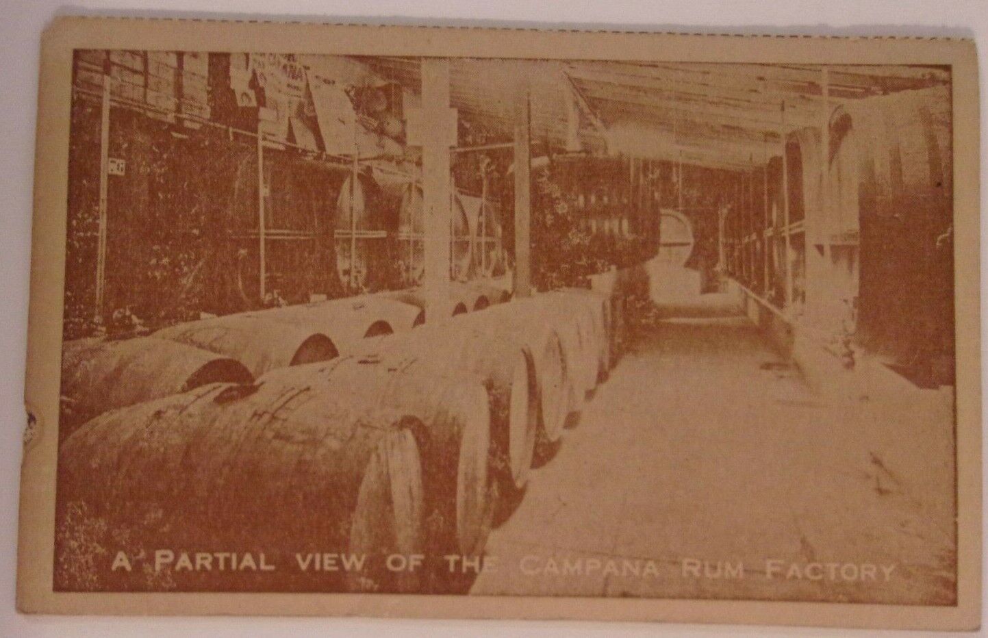 Campana Rum Factory Cuba Vintage Trade Card Advertising