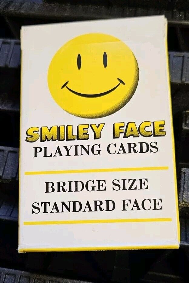 Vintage Original Old SMILING SMILEY FACE Poker Playing Cards - bx14