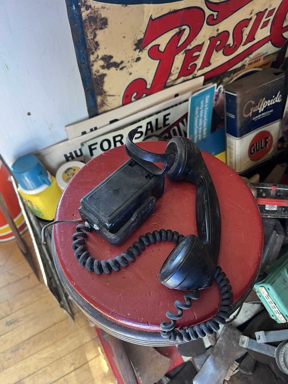 Antique old Rare Bell Western Electric Space Saver Bakelite Wall telephone Phone