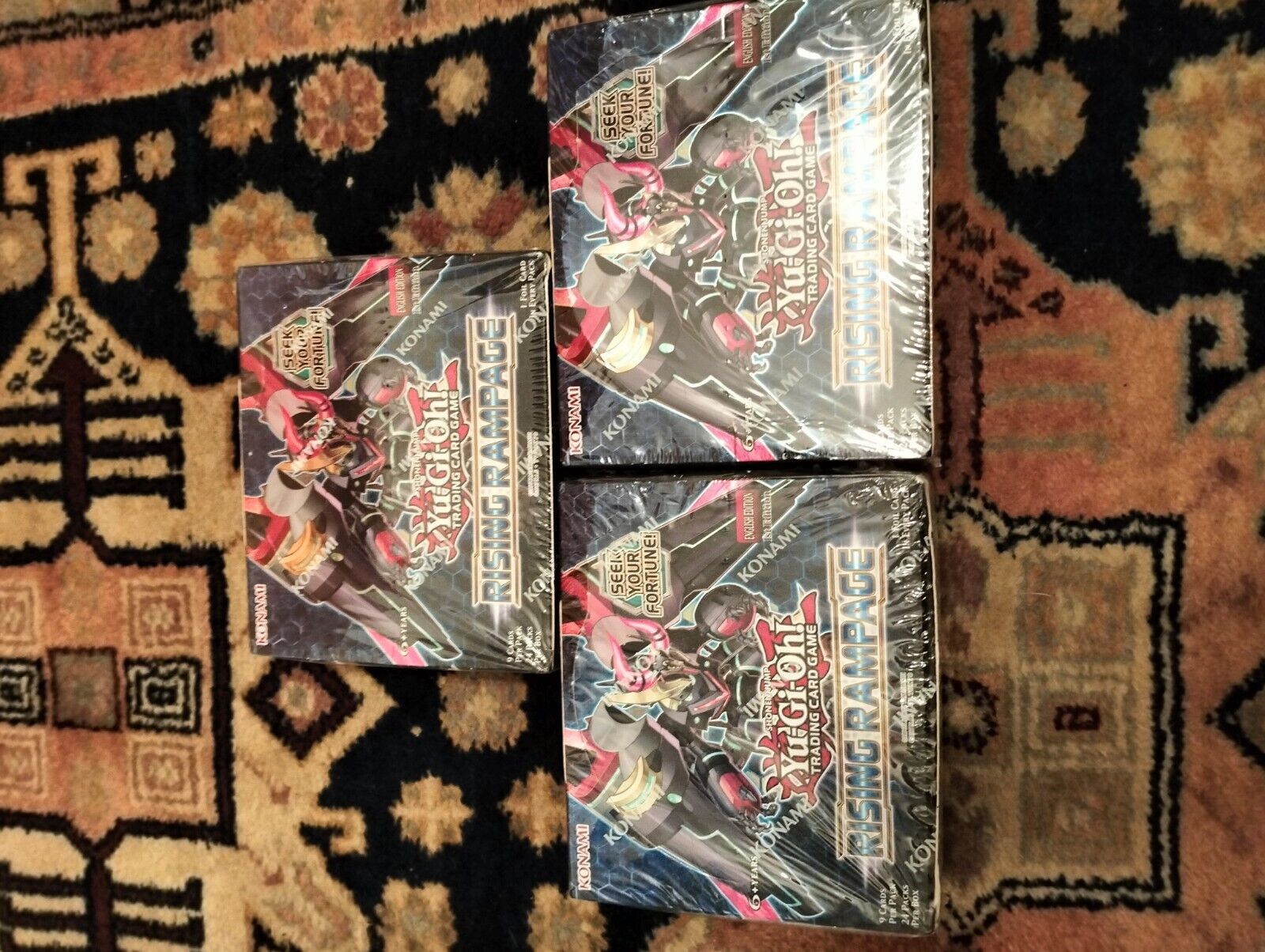 Yugioh Lot X3 Rising Rampage Booster Box Eng 1st Edition Sealed New Each Box