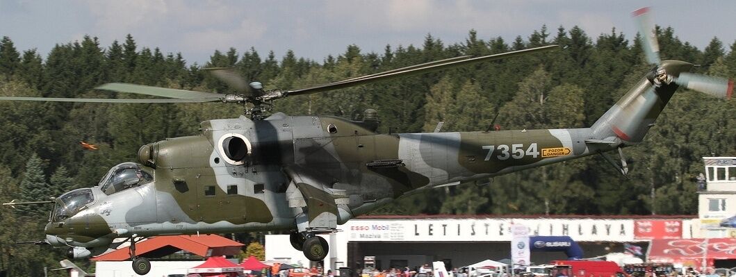 Mi-24 Hind Czech Republic Mil Mi24 Helicopter Kiln Wood Model Replica Small New