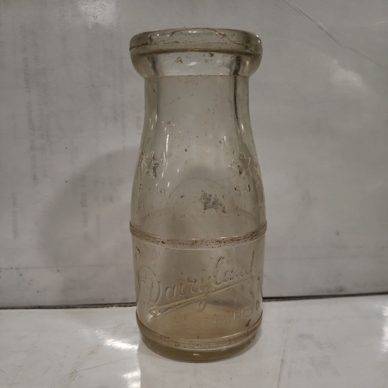 Vintage Half Pint Milk Bottle,Dairyland