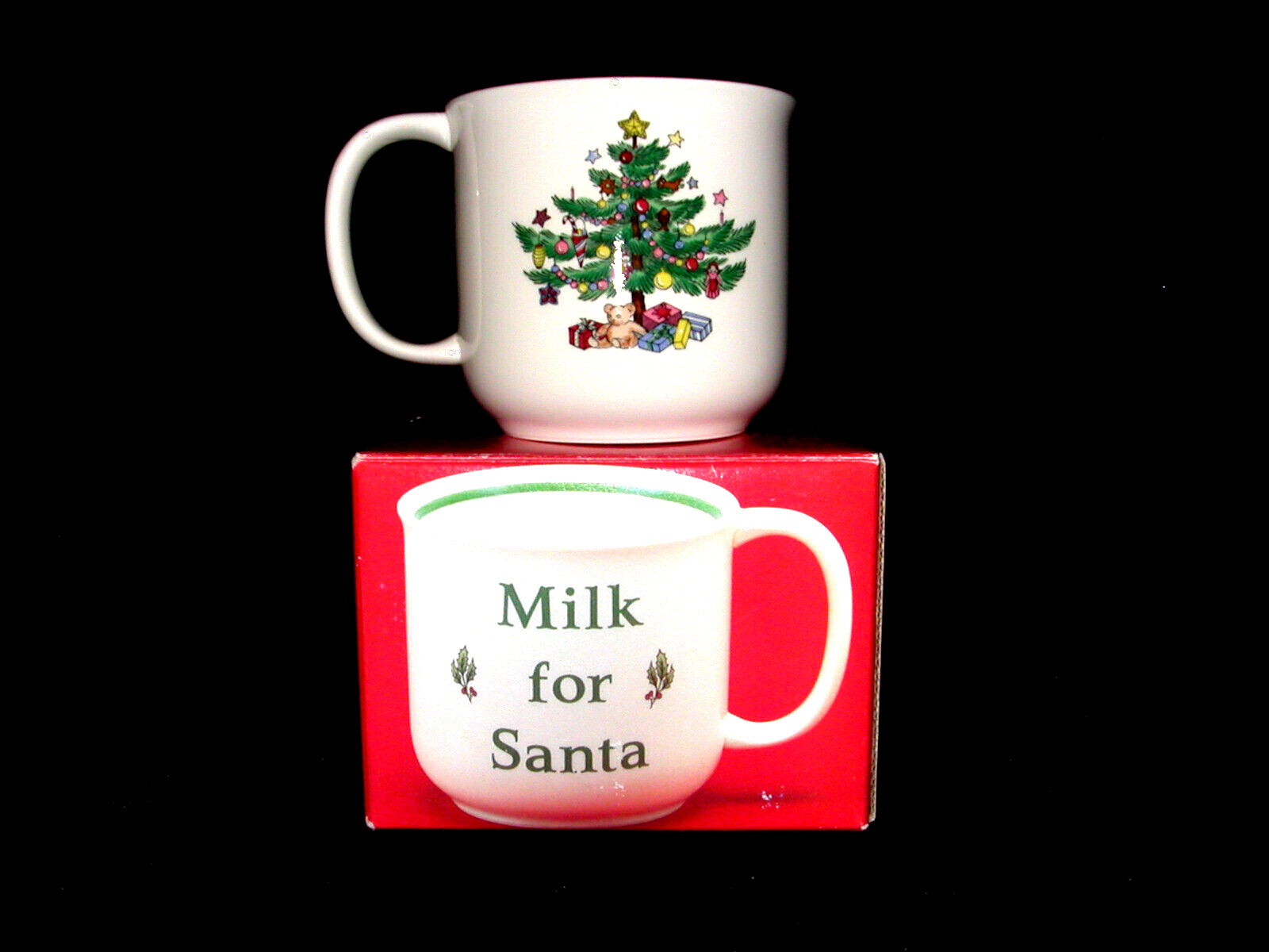Nikko China Milk For Santa Mug Cup Christmastime Happy Holidays Box IOB Japan