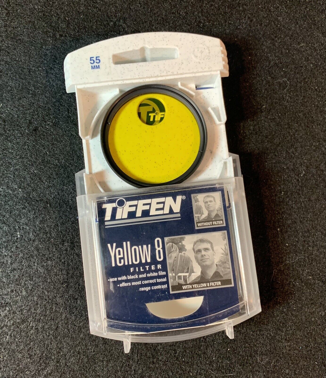 Tiffen (genuine) 55 mm Yellow 8 Screw-In Filter with case