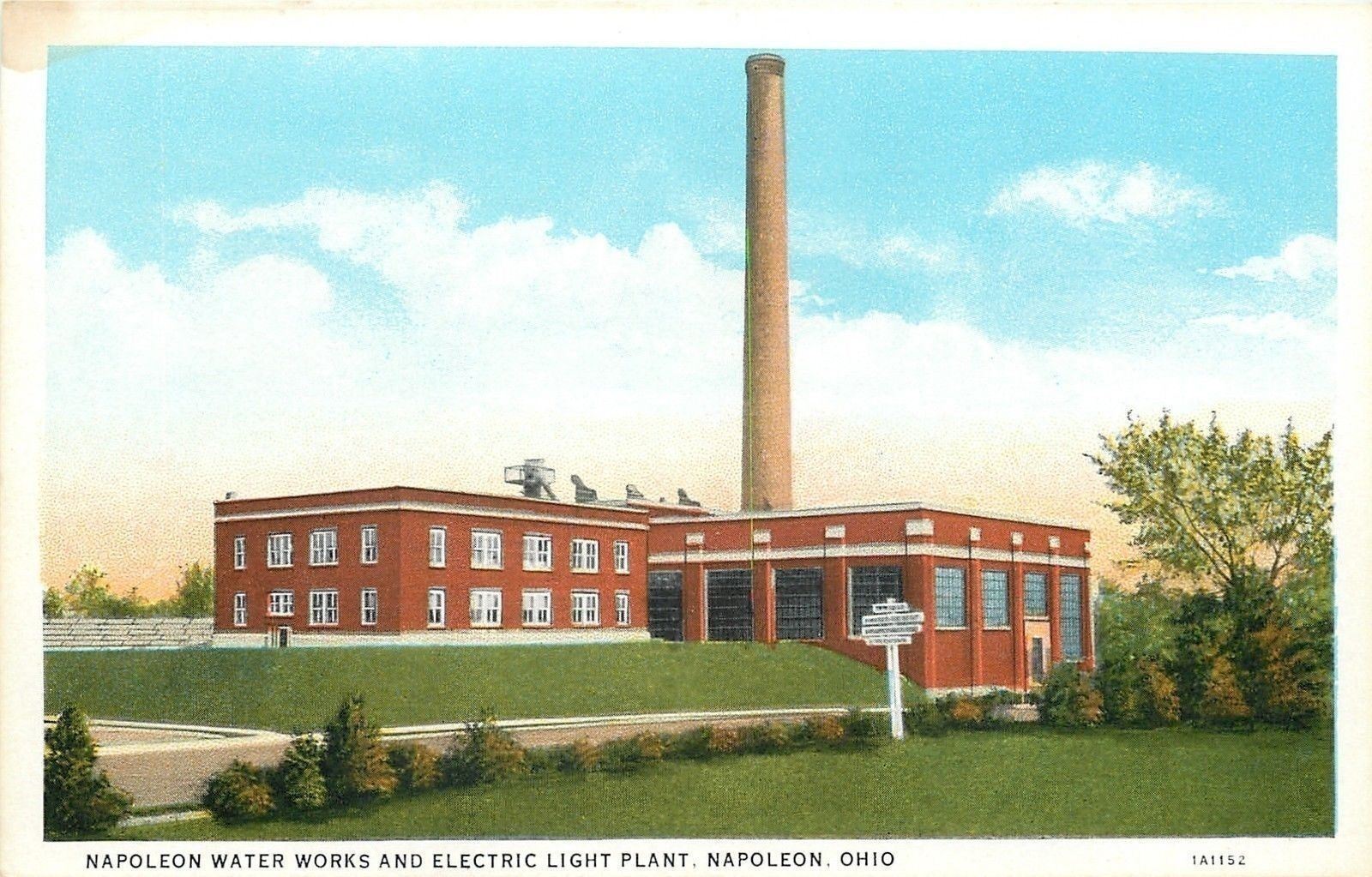 Napoleon Ohio~Napoleon Water Works And Electric Light Plant~1931 Linen Postcard