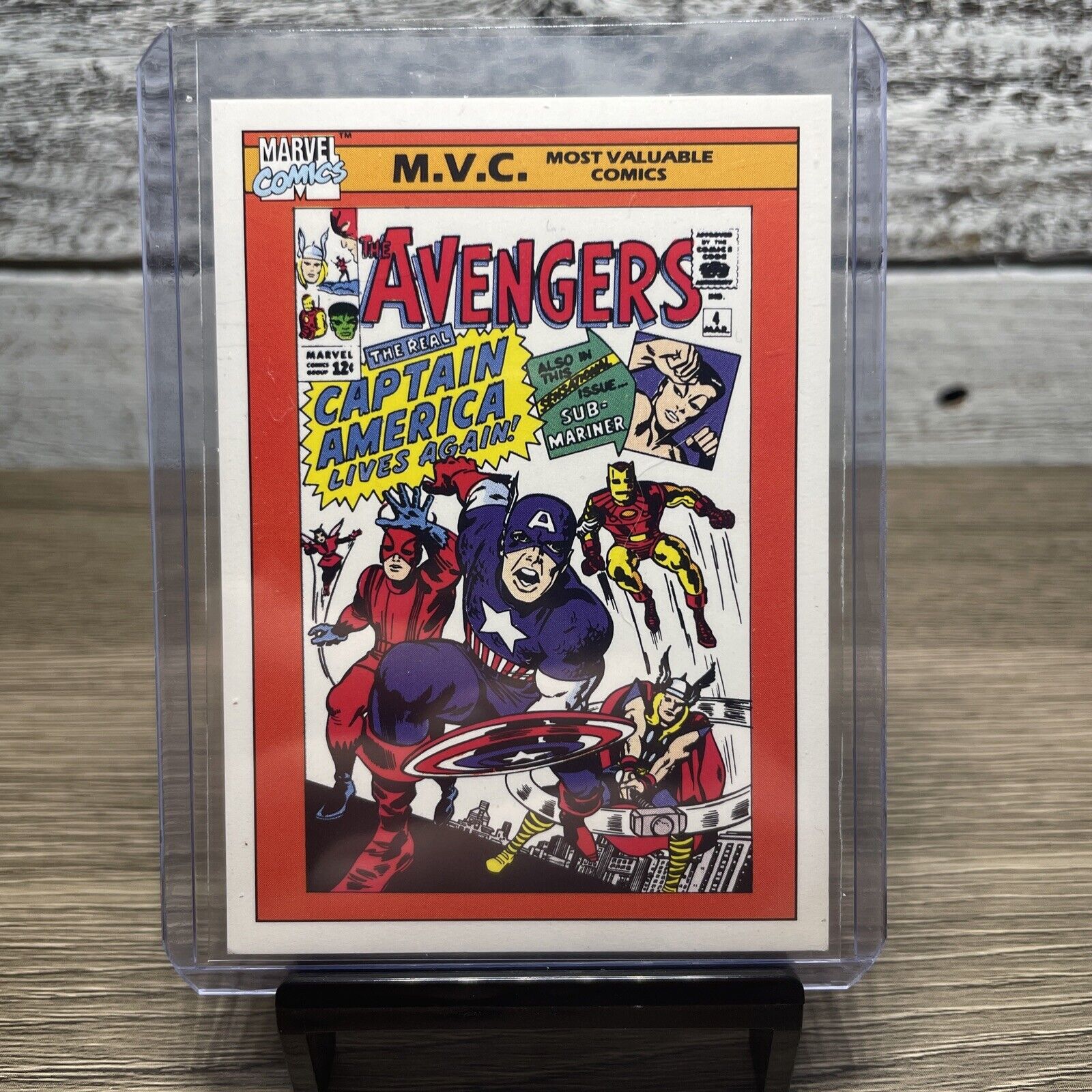 1990 Marvel Super Heroes Series 1 Impel MVC #136 Avengers #4 Card