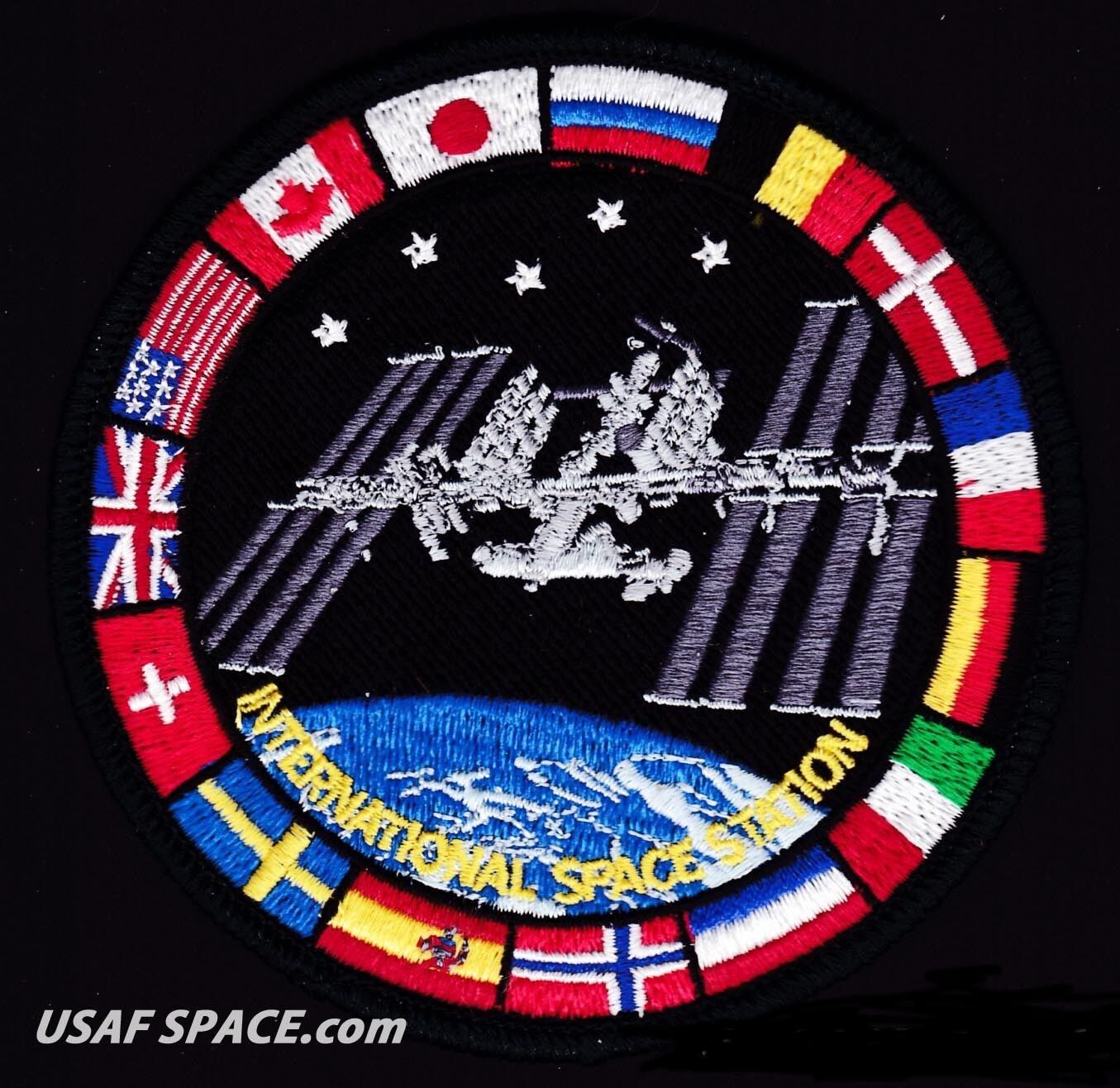 AUTHENTIC AB Emblem FLAGS - ISS - International Space Station- SPACEX NASA PATCH