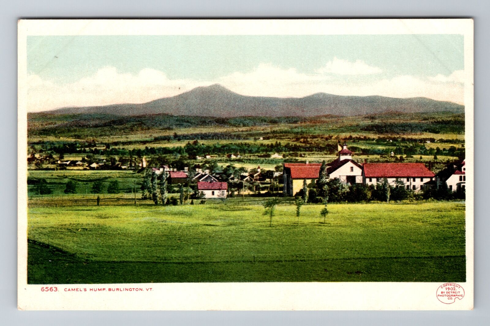 Burlington VT-Vermont, Camel's Hump, Antique, Vintage Souvenir Postcard