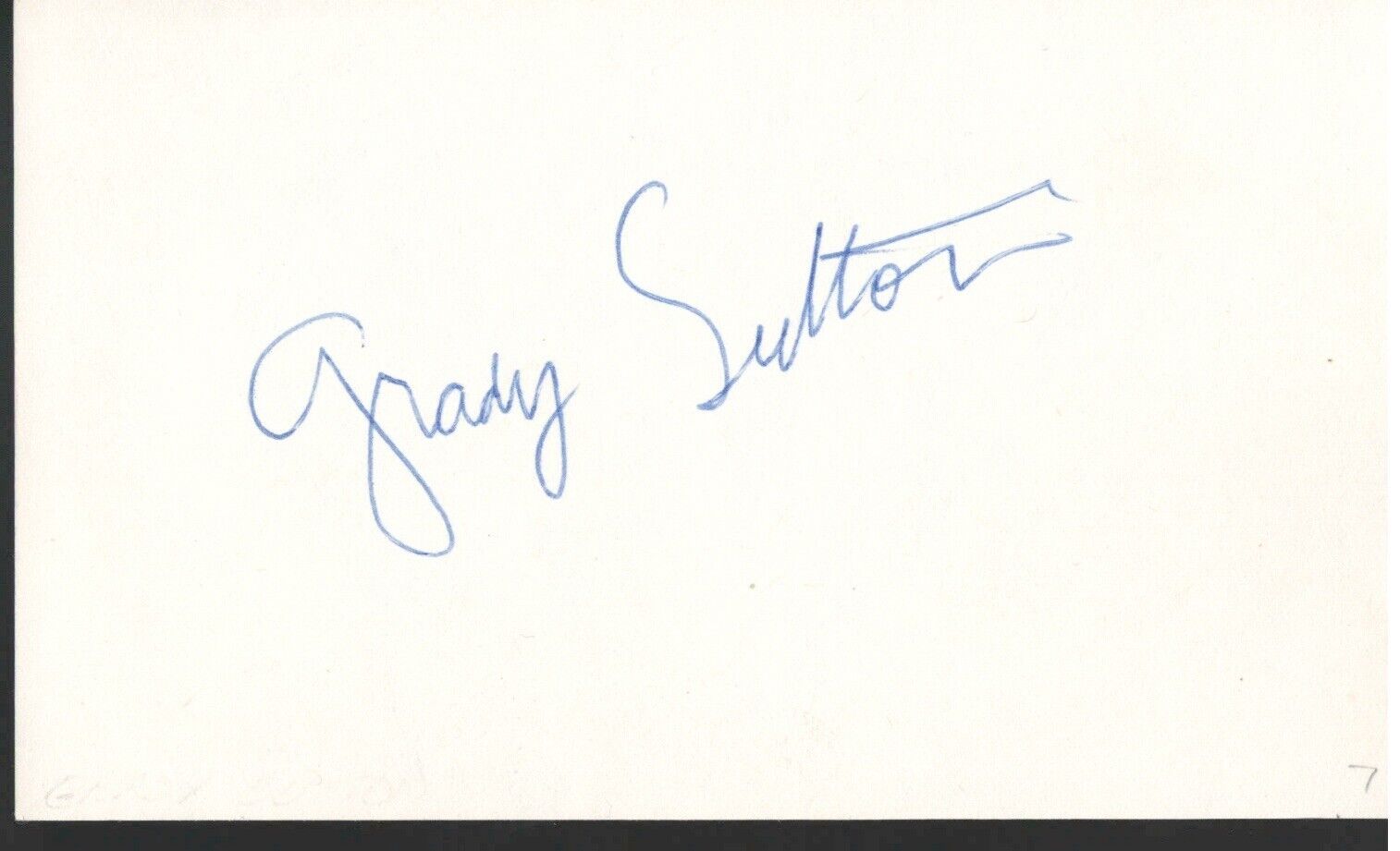 Grady Sutton. (1908-1955). My Fair Lady & Batman series. 5x3 signed card. COA