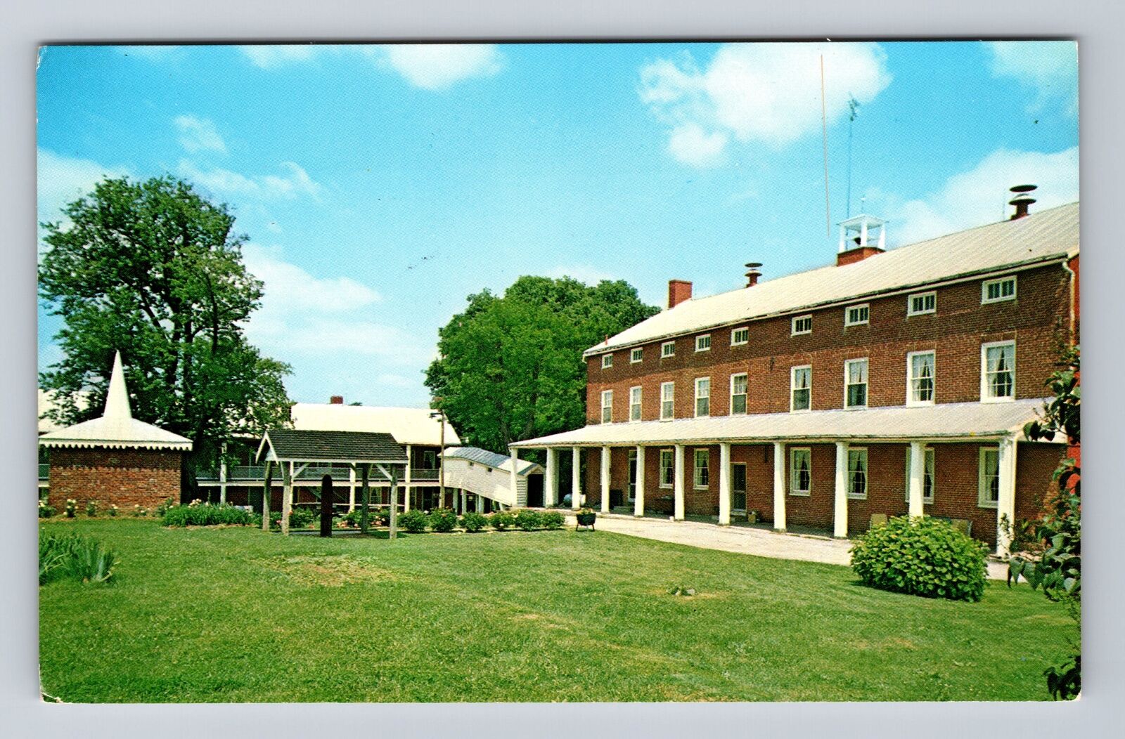 Westminster MD-Maryland, Main House, Smoke House, Pump Vintage Postcard