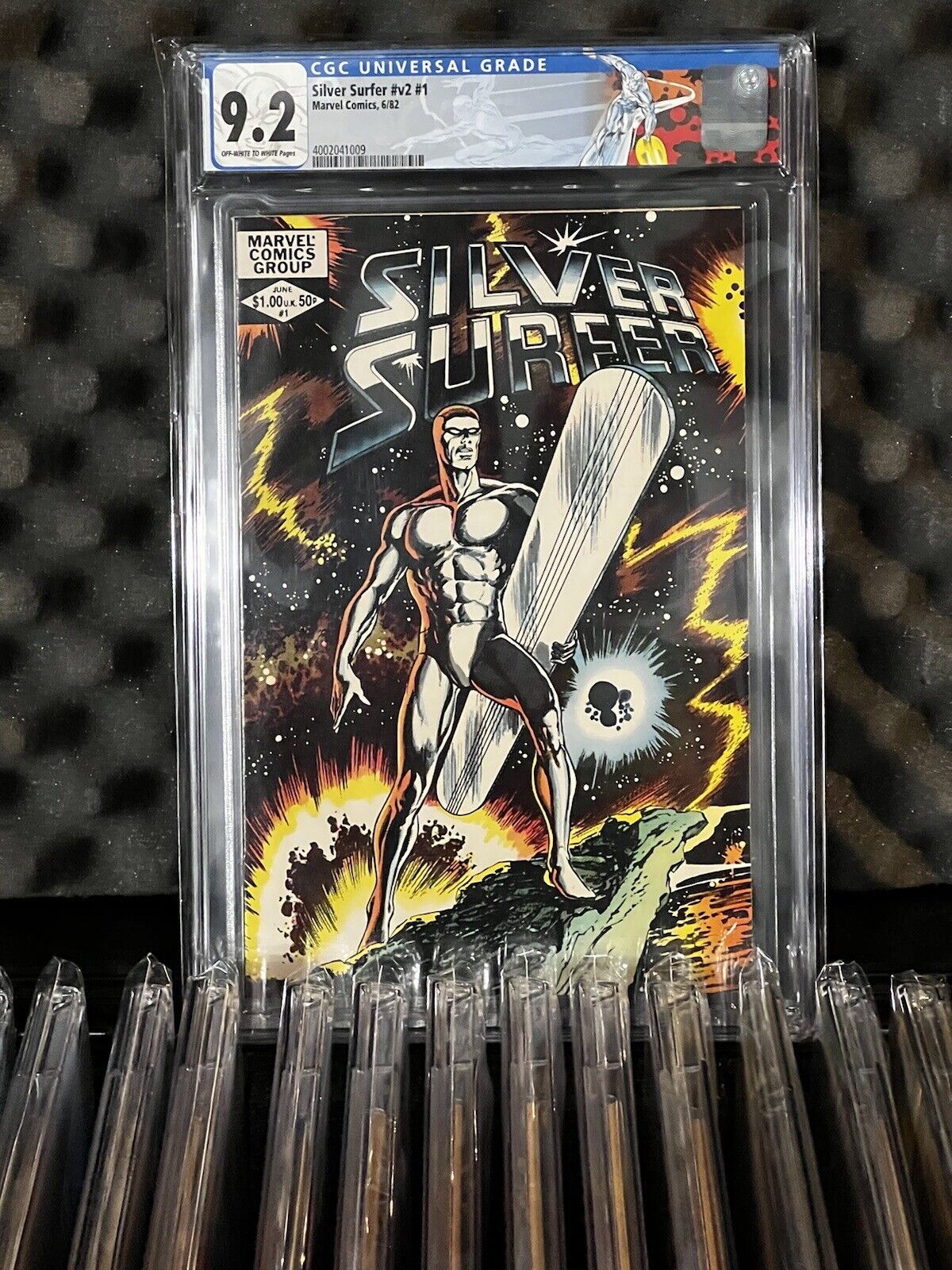 SILVER SURFER v2 ONE-SHOT #1 GALACTUS CGC 9.2 CUSTOM LABEL WHITE PAGES BYRNE