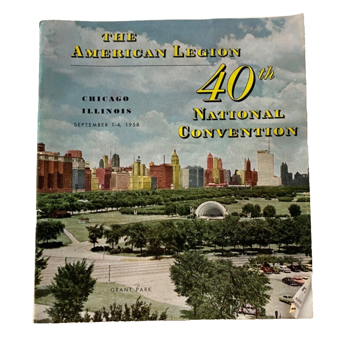 1958 American Legion 40th National Convention Program, Chicago, Mayor Daley