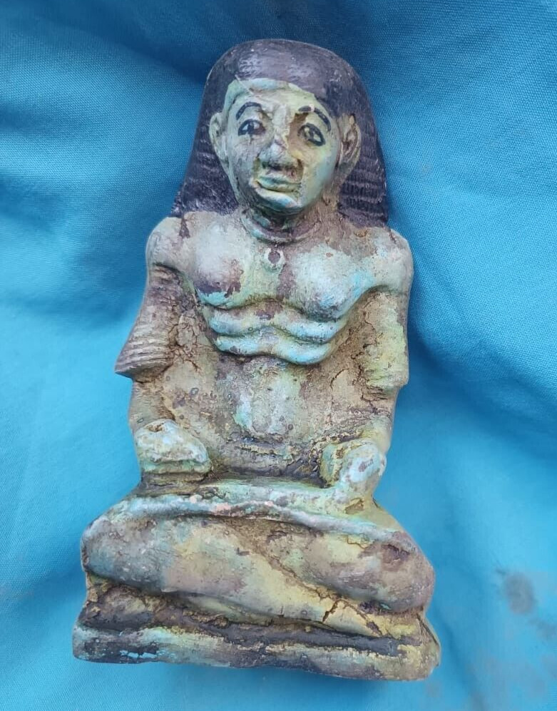 Ancient Egyptian Antiquities Rare Statue Of The Seated Scribe Egypt Antique Bc