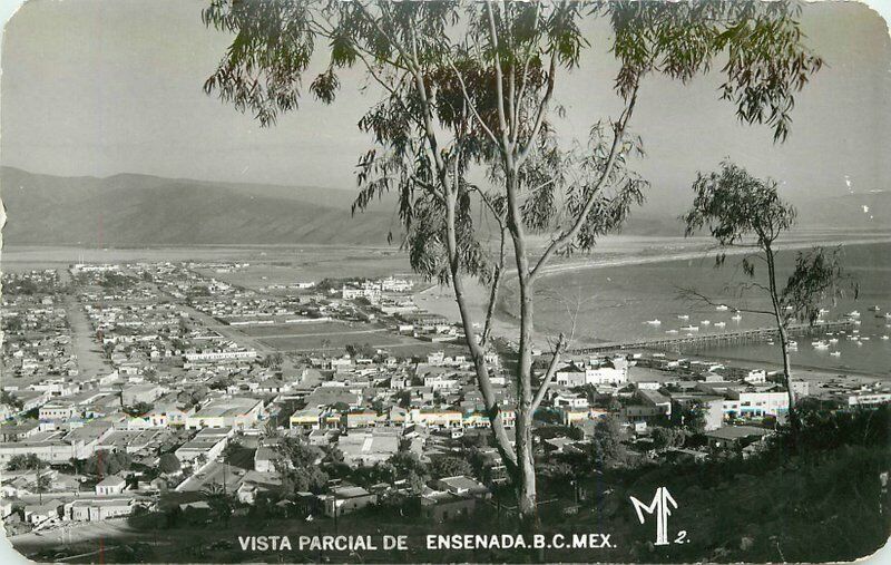 Mexico Ensenada BC Vista Parcial de RPPC Photo 1949 Postcard 22-1997