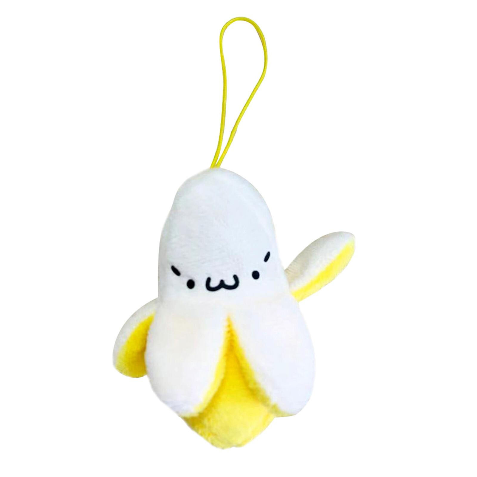 1-5PCS Cute Plush Banana Keychain Soft Peel Banana Plush Keychain Toy 