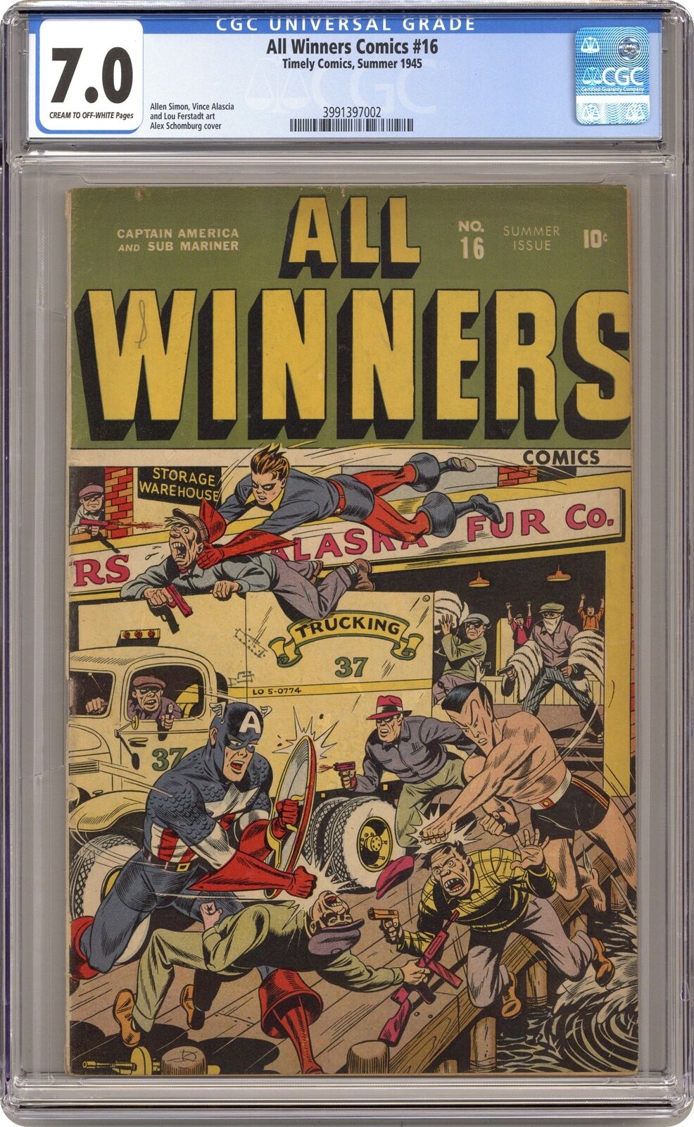 All Winners Comics #16 CGC 7.0 1945 3991397002