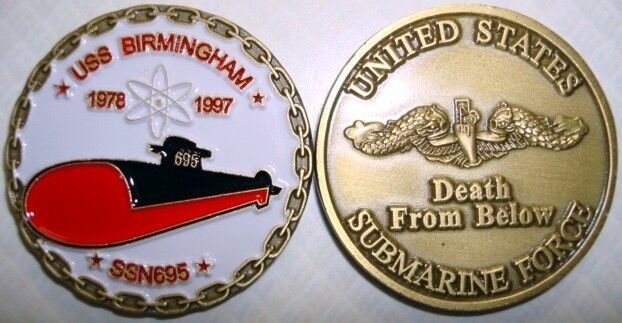 USS BIRMINGHAM SSN-695 SUBMARINE NAVY MILITARY CHALLENGE COIN