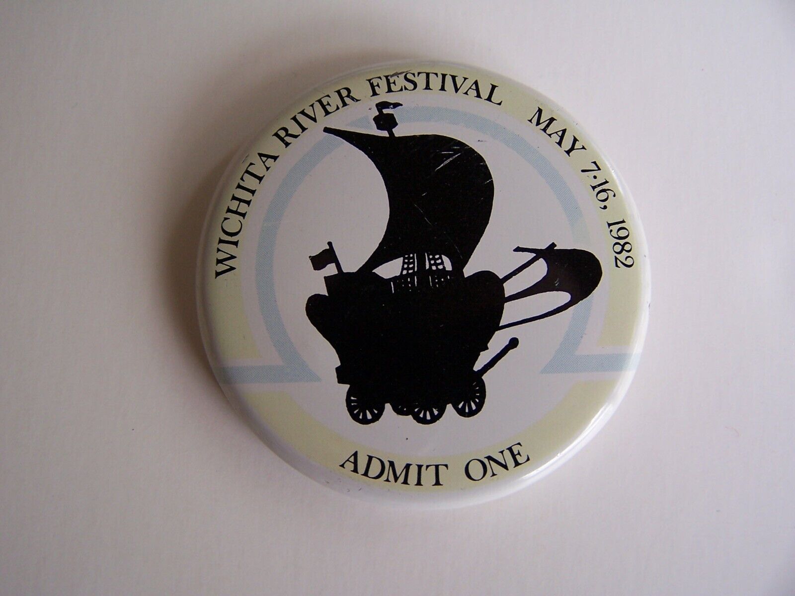 1982 Wichita River Festival Riverfest Button