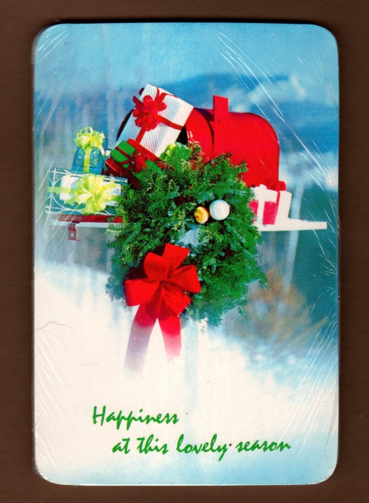 Vintage Unused Christmas Post Cards, Set of 15, Mailbox, Holiday Greeting, Retro