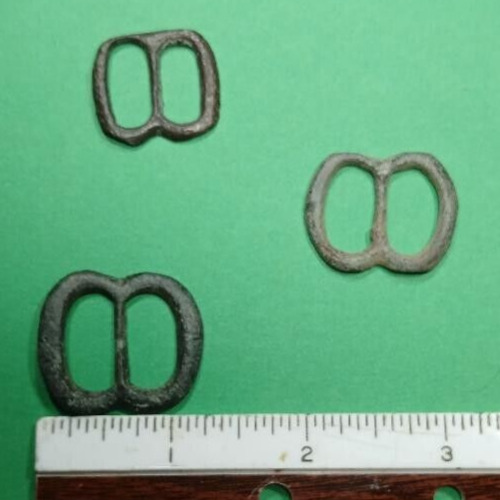 Three Medieval Tudor Spectacle Buckles - Discovered in England.