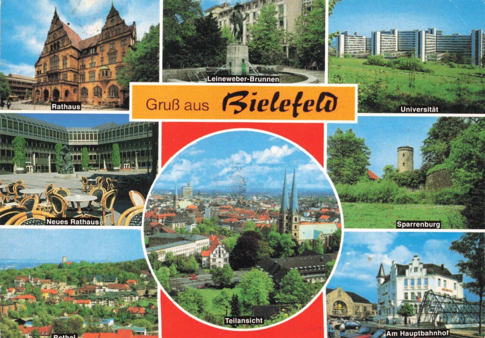 Postcard Germany Bielefeld North Rhine-Westphalia Multiview Greetings