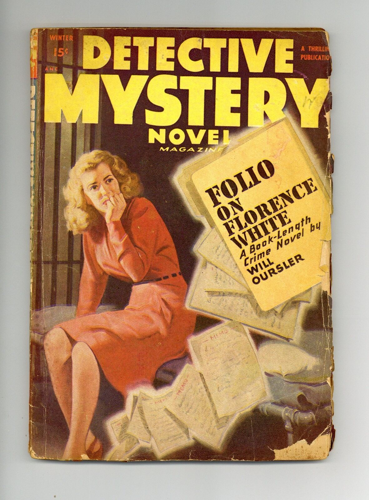 Detective Mystery Novel Magazine Pulp Jan 1948 Vol. 27 #3 VG